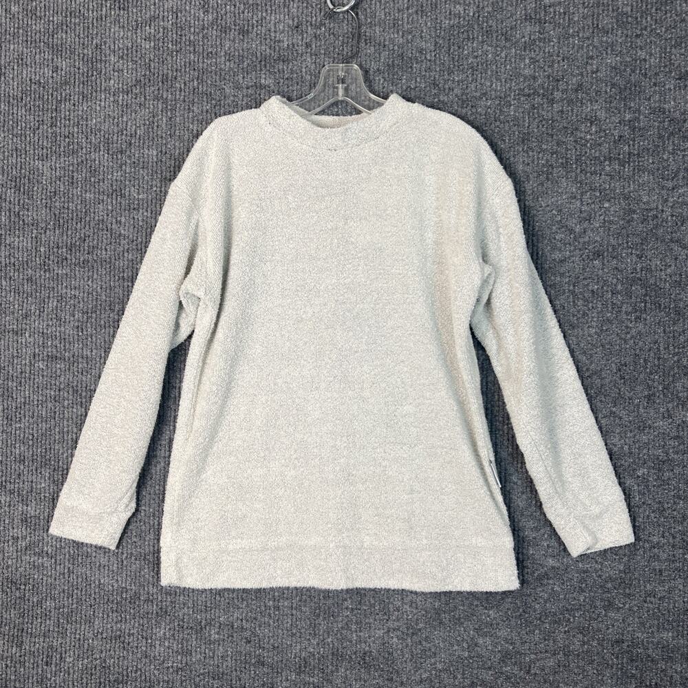 Wooly Threads Womens Pullover Textured Sweatshirt Size Medium Gray Casual Cozy